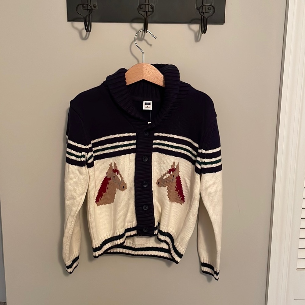 NWT Janie and Jack Equestrian Button Up Cardigan Sz 5
